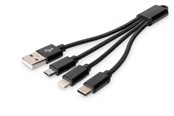 USB-kabel - DIGITUS 3-in-1 Charger Cable - DB-300160-002-S