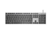 Tangentbord - Deltaco Wired Keyboard Slim Design Dark Grey - Tangentbord - Nordisk - Grå - TB-801