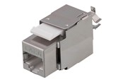 Nätverks tillbehör - Deltaco MD-119 Keystone Jack CAT6 White/Metal - MD-119