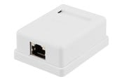 Nätverks tillbehör - Deltaco VR-216 Shielded network socket Surface FTP 1xRJ45 Cat6 white - VR-216