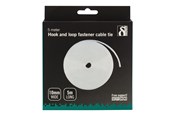Kabel sleeve - Deltaco Cable Ties 10mm 5m White - CM05W