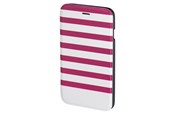 Mobile - Covers & Cases - Hama "Stripes" Booklet Case for Apple iPhone 6/6s magenta/white - 138290