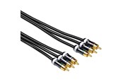 Övriga kablar - Hama YUV Cable 3 RCA - 3 RCA metal 1.5 m - 83029