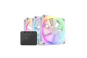 Chassi fläkt - NZXT F120 RGB 3-pack & RGB Controller - White - Chassi fläkt - 120mm - Vit med RGB-ljus - 28 dBA - RF-R12TF-W1