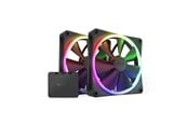 Chassi fläkt - NZXT F140 RGB 2-pack & RGB Controller - Black - Chassi fläkt - 140mm - Svart med RGB LED - 33 dBA - RF-R14DF-B1