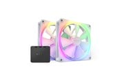 Chassi fläkt - NZXT F140 RGB 2-pack & RGB Controller - White - Chassi fläkt - 140mm - Vit med RGB-ljus - 33 dBA - RF-R14DF-W1