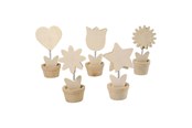 Hobby Tillbehör - Creativ Company Decorate your Wooden Memoclip Flower 10pcs. - 57477