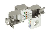 Nätverks tillbehör - LogiLink Cat.6A Keystone Jack STP AWG 22-24 toolless 17.2 mm width - NK4001
