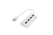 USB Hub - Hama USB Hub 4 Ports USB 2.0 480 Mbit/s white USB Hub - USB 2.0 - 4 porte - Vit - 002001200000