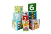 Babyleksaker - Barbo Toys Little Bright Ones - 10 Stacking Cubes - Safari - 5704976055372