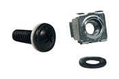 Rack chassis - Tripp Lite Rack Enclosure Square Hole Hardware M5 Screws & Washers 50PC - rack screws nuts and washers - SRCAGENUT5MM