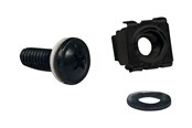 Rack chassis - Tripp Lite Rack Enclosure Cabinet Square Hole Hardware Kit Screws Washers - rack screws nuts and washers - SRCAGENUTS
