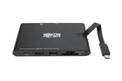 Dockning - Tripp Lite USB-C Laptop Docking Station - HDMI VGA GbE 4K @ 30 Hz Thunderbolt 3 USB-A USB-C PD Charging 3.0 Black - docking station - USB-C 3.1 / Thunderbolt 3 - VGA HDMI - GigE - U442-DOCK3-B