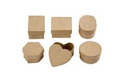 Konst- och hantverksmaterial - Creativ Company Storage boxes Papier maché Small 6pcs. - 268003