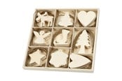 Hängare & krokar - Creativ Company Decorate your Wooden Christmas Pendants 72st. - 56742