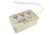 USB Hub - LC Power LC-HUB-C-CR USB Hub - USB 3.0 - 3 porte - Vit - LC-HUB-C-CR