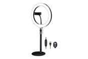 Streamingutrustning - LogiLink Smartphone ring light tripod with remote shutter height adjust. Ø 25 cm - AA0152