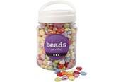Konst- och hantverksmaterial - Creativ Company Heart Beads in Jar 700ml - 69702