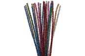 Konst- och hantverksmaterial - Creativ Company Chenille Glitter 24pcs. 30cmx6mm - 51648