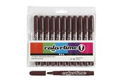 Skriv- och ritverktyg - Creativ Company Dark brown Jumbo markers 12pcs. - 37360