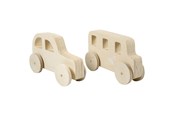 Träleksaker - Creativ Company Wooden Cars 2pcs. - 59223
