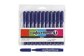 Skriv- och ritverktyg - Creativ Company Colortime Tusch Markers Blue 12 pcs. - 37355