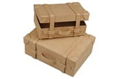 Konst- och hantverksmaterial - Creativ Company Papier mache Suitcases Handmade set of 2 - 263990