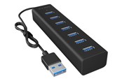 USB Hub - ICY BOX IB-HUB1700-U3 USB Hub - USB 3.2 - 7 porte - Svart - IB-HUB1700-U3