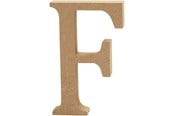 Konst- och hantverksmaterial - Creativ Company Letter F MDF 8cm 1pc. - 56365