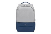 Väskor - RivaCase Prater - 17.3" - Laptop Backpack - 7567 GREY/DARK BLUE