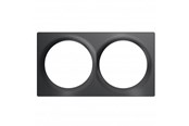 Smarta Hem - Fibaro Walli Line Double Cover Plate Anthracite - FG-Wx-PP-0003-8