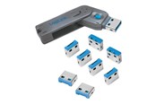 Systemtillbehör - LogiLink USB-A port blocker (1x key and 8x locks) - AU0045