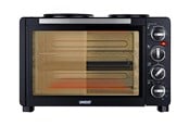 Mikrovågsugn / Mini-ugn - Unold 68885 All in One - electric oven with hot plates - black - 68885