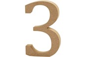 Konst- och hantverksmaterial - Creativ Company Number 3 MDF 13cm 1pc. - 56341