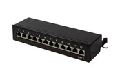 Nätverks tillbehör - LogiLink Cat.6 Patch Panel 12 ports shielded Desktop black - NP0017