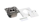 Nätverks tillbehör - LogiLink Cat.6A wall outlet 2 x RJ45 shielded signal white - NP0123
