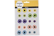 Konst- och hantverksmaterial - Creativ Company 3D eyes 20mm 1 sheet - 28993