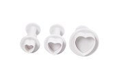 Konst- och hantverksmaterial - Creativ Company Cutouts with Stamp Heart 3pc. - 782874