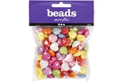 Kreativa spel - Creativ Company Plastic Beads Heart 125ml - 697020