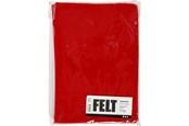 Konst- och hantverksmaterial - Creativ Company Craft felt Red A4 10 sheets - 45508