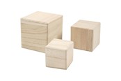 Träleksaker - Creativ Company Wooden Cubes Set of 3 - 59228