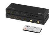 Video Switch - LogiLink HDMI switch 4x2-Port matrix 4K/60 Hz HDR ARC extract scaler RC - HD0049