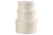Konst- och hantverksmaterial - Creativ Company Round Veneer Box 3pcs. - 575180
