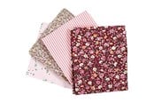 Konst- och hantverksmaterial - Creativ Company Patchwork Fabric Pink 45x55cm 4pcs. - 441832