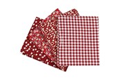 Konst- och hantverksmaterial - Creativ Company Patchwork Fabric Red 45x55cm 4pcs. - 441833