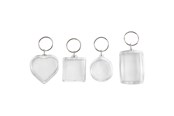 Konst- och hantverksmaterial - Creativ Company Keychain Shapes 4pcs. - 512730