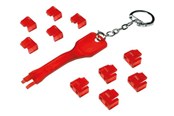 Nätverks tillbehör - LogiLink RJ45 LAN Port Blocker (1x Key 10x Locks) - MP0042