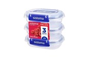 Kökstillbehör - Sistema Rectangle Klip It Plus 3Pack 180ml - 881523