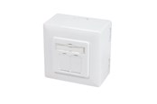 Nätverks tillbehör - LogiLink Cat.6A wall outlet 2 x RJ45 shielded with backbox signal white - NP0126