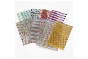 Konst- och hantverksmaterial - Creativ Company Stick Rhinestones Color 10 Sheets - 28303